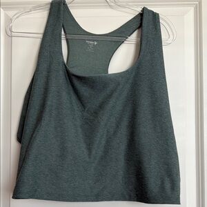 Old Navy Active Dark Green Racerback Crop Top